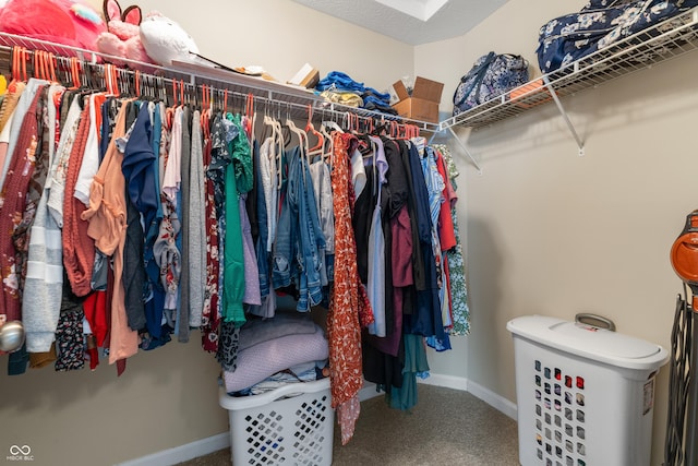 546 Greenwood Trace Dr, Whiteland, IN 46184 - walk in closet featuring carpet floors