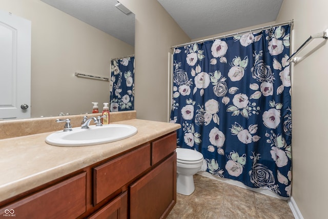 546 Greenwood Trace Dr, Whiteland, IN 46184 - full bathroom featuring vanity, a textured ceiling, and curtained shower