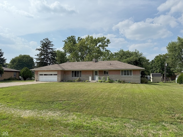 2212 Hanover Dr, Indianapolis, IN 46227 - single story home featuring a garage, driveway, and a front yard