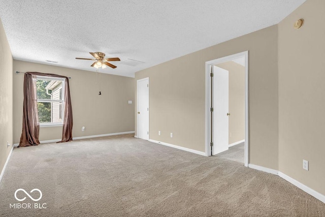 5971 Portman Pl, Plainfield, IN 46168 - carpeted spare room featuring ceiling fan, a textured ceiling, and a smoke detector