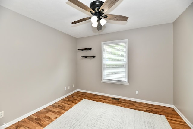 3675 Homestead Cir E, Plainfield, IN 46168 - unfurnished room featuring wood finished floors and ceiling fan
