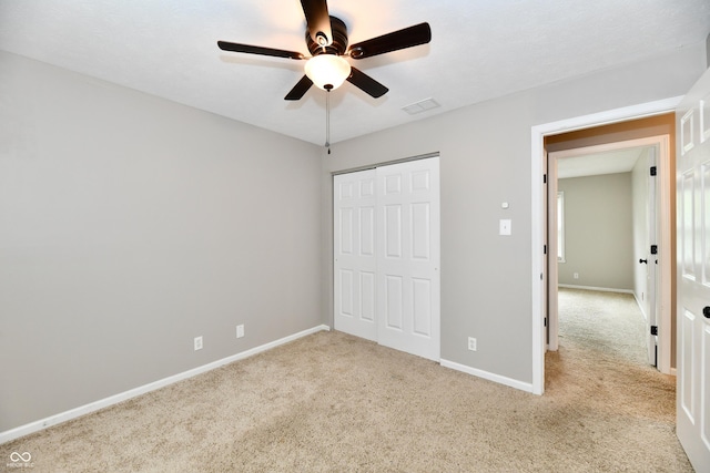 3675 Homestead Cir E, Plainfield, IN 46168 - unfurnished bedroom with carpet floors, a closet, and ceiling fan