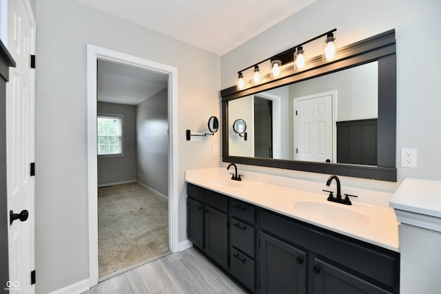 3675 Homestead Cir E, Plainfield, IN 46168 - bathroom with double vanity and baseboards