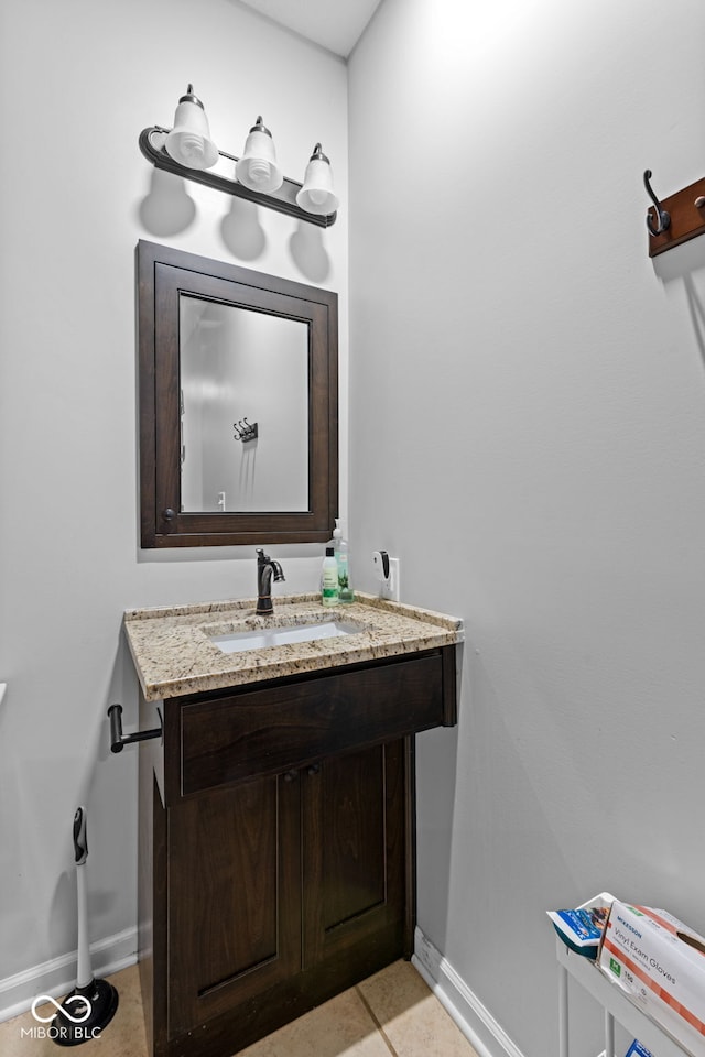 1425 Turkington Ct, Greenwood, IN 46143 - bathroom featuring vanity and tile patterned flooring