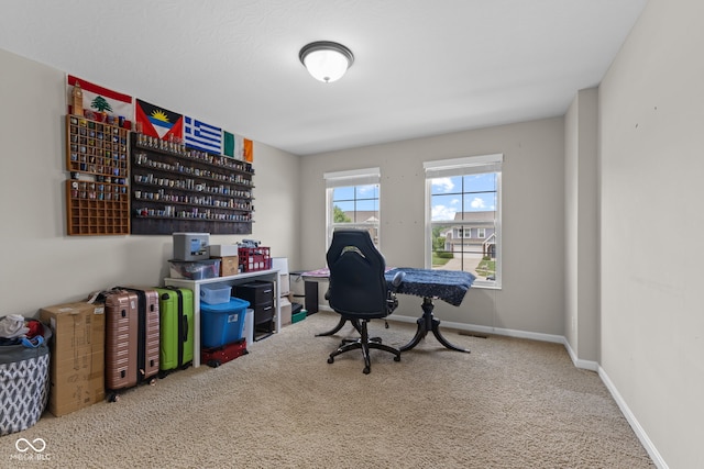 1425 Turkington Ct, Greenwood, IN 46143 - carpeted home office with baseboards