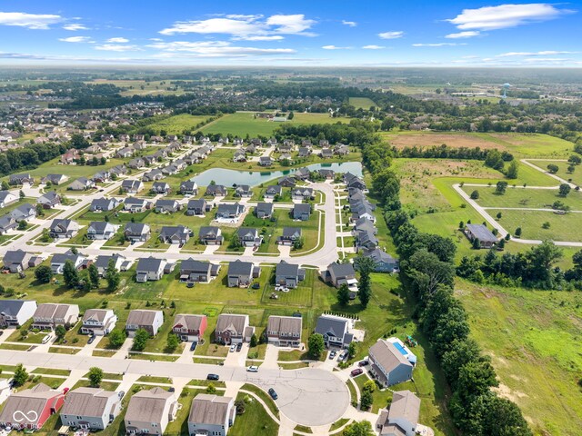 1425 Turkington Ct, Greenwood, IN 46143 - aerial view of property's location with nearby suburban area and a large body of water