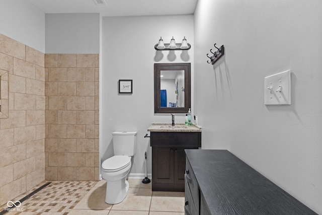 1425 Turkington Ct, Greenwood, IN 46143 - full bath with vanity, tile patterned floors, and a tile shower