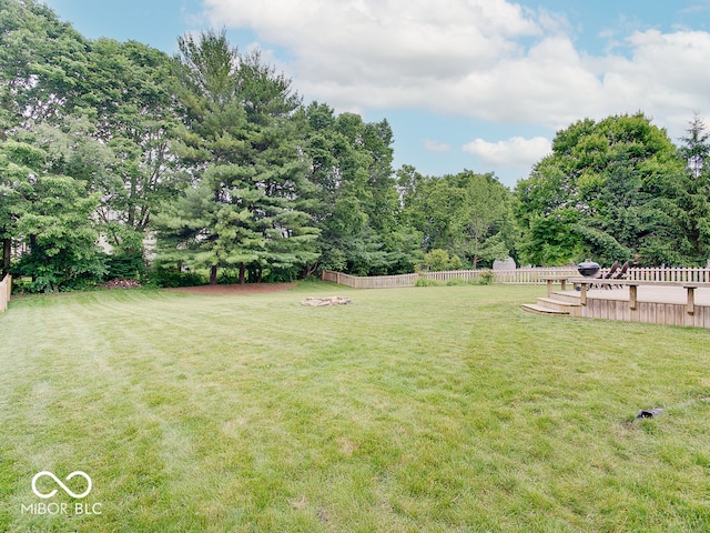 11668 Victoria Ct, Carmel, IN 46033 - view of yard featuring a wooden deck
