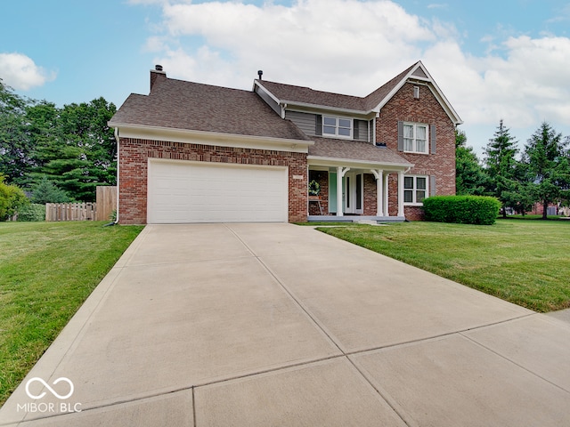 11668 Victoria Ct, Carmel, IN 46033 - view of front of home with brick siding, concrete driveway, and a porch