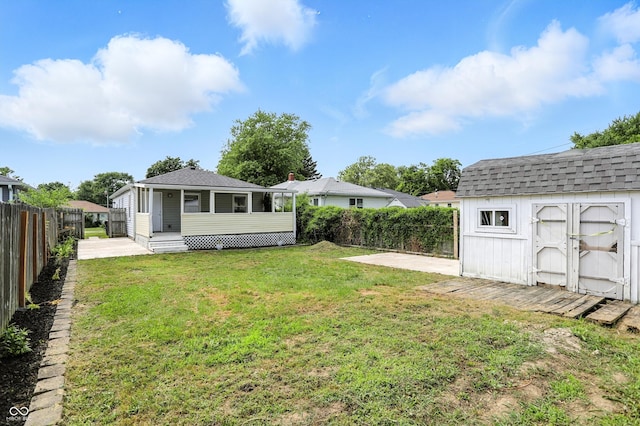 363 N 19th Ave, Beech Grove, IN 46107 - fenced backyard with a storage shed
