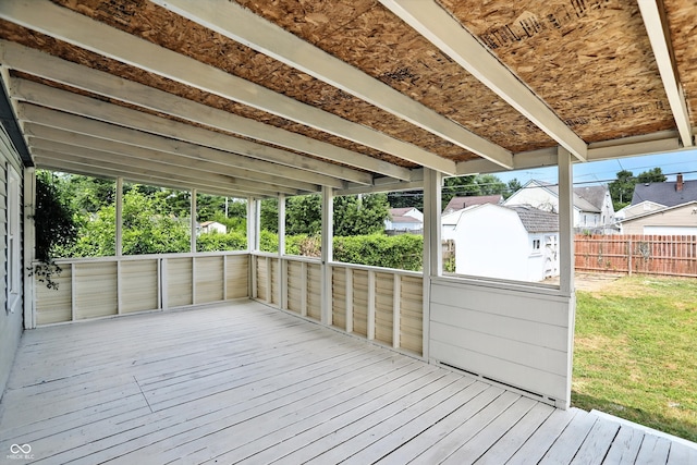 363 N 19th Ave, Beech Grove, IN 46107 - wooden deck featuring a residential view