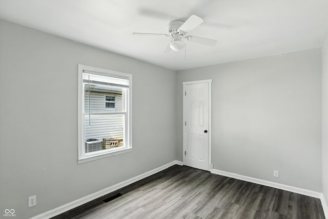 363 N 19th Ave, Beech Grove, IN 46107 - unfurnished room featuring dark wood finished floors and a ceiling fan