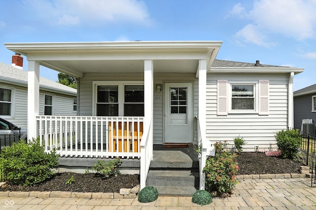 363 N 19th Ave, Beech Grove, IN 46107 - view of front facade with covered porch and roof with shingles