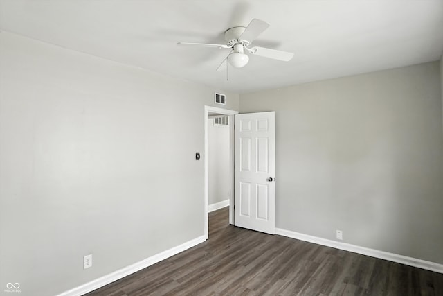 363 N 19th Ave, Beech Grove, IN 46107 - empty room with a ceiling fan and dark wood-type flooring