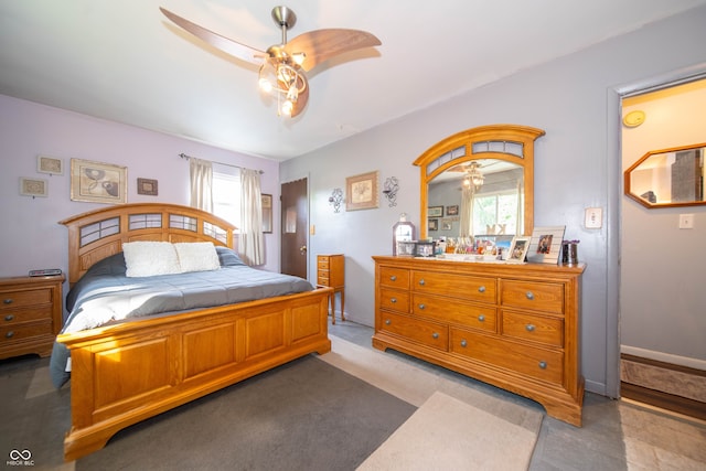 5514 Meckes Ln, Indianapolis, IN 46237 - bedroom featuring multiple windows and a ceiling fan