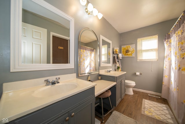 5514 Meckes Ln, Indianapolis, IN 46237 - bathroom with vanity and wood finished floors