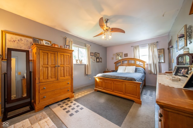 5514 Meckes Ln, Indianapolis, IN 46237 - bedroom featuring baseboards and ceiling fan