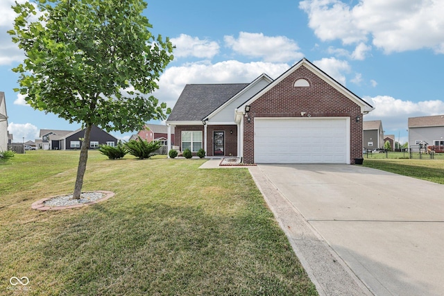 2302 Ashton Ln, Greenwood, IN 46143 - view of front of house with brick siding, a garage, and driveway
