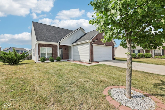 2302 Ashton Ln, Greenwood, IN 46143 - traditional-style home featuring brick siding, a garage, driveway, and roof with shingles