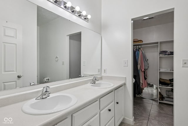 2302 Ashton Ln, Greenwood, IN 46143 - full bathroom featuring double vanity and a spacious closet