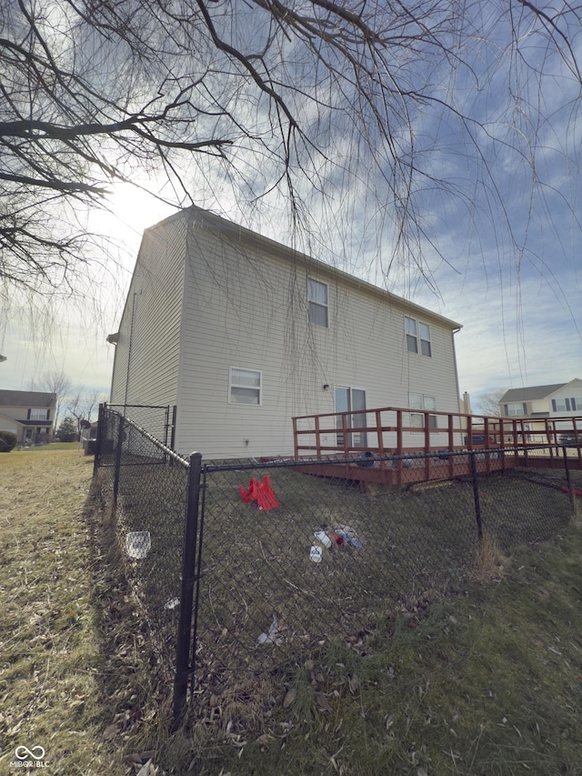 1881 Harvest Meadow Dr, Greenwood, IN 46143 - rear view of house with a deck