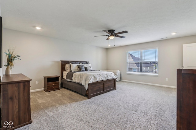 338 Limerick Ln, Pendleton, IN 46064 - carpeted bedroom featuring a ceiling fan and recessed lighting