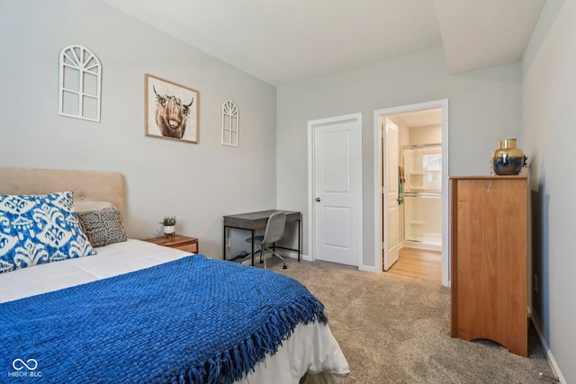 338 Limerick Ln, Pendleton, IN 46064 - carpeted bedroom with baseboards and ensuite bath