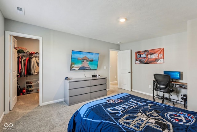 338 Limerick Ln, Pendleton, IN 46064 - carpeted bedroom with a walk in closet and an office area