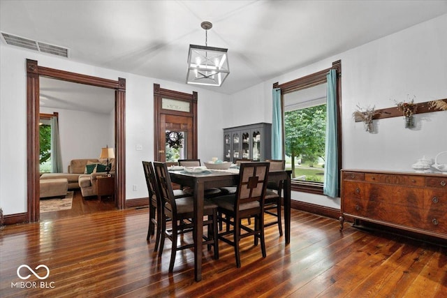 3160 S 50 E, Lebanon, IN 46052 - dining space with a chandelier and hardwood / wood-style floors