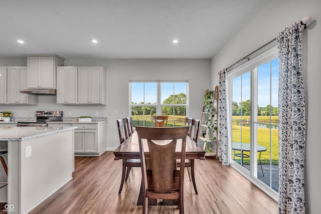 19174 Foley Dr, Westfield, IN 46074 - dining room featuring light wood-type flooring and recessed lighting