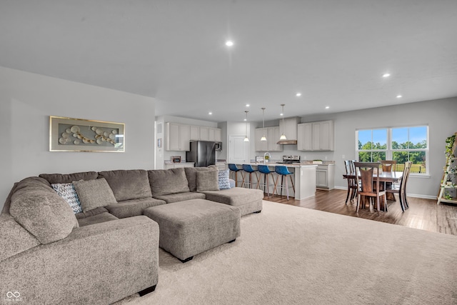 19174 Foley Dr, Westfield, IN 46074 - living area featuring recessed lighting and wood finished floors