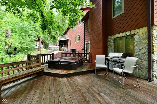5202 Hill Valley Dr, Pittsboro, IN 46167 - wooden terrace with grilling area