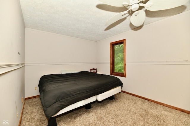 5202 Hill Valley Dr, Pittsboro, IN 46167 - bedroom featuring carpet floors, ceiling fan, and a textured ceiling