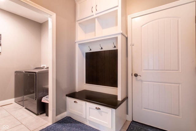 1434 Shootingstar Way, West Lafayette, IN 47906 - mudroom featuring independent washer and dryer and light tile patterned flooring