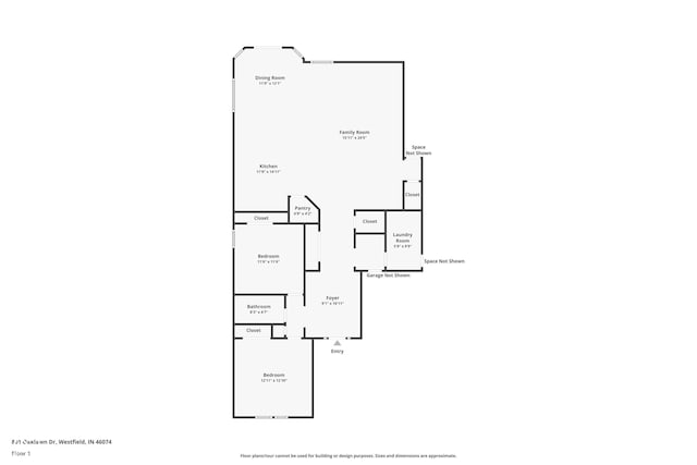 801 Oaklawn Dr, Westfield, IN 46074 - view of room layout