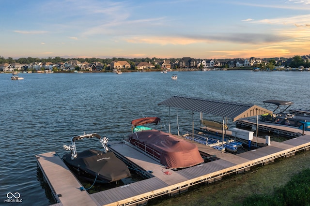 13644 Haven Cove Ln, Fishers, IN 46055 - dock with a water view and a residential view