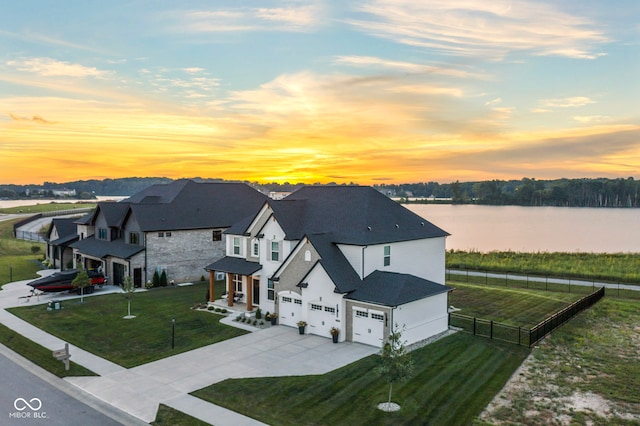 13644 Haven Cove Ln, Fishers, IN 46055 - aerial view at dusk of a water view