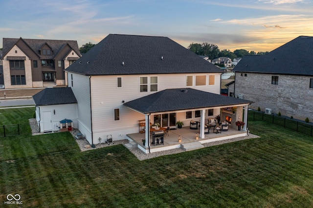 13644 Haven Cove Ln, Fishers, IN 46055 - back of house featuring a fenced backyard and a patio
