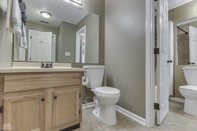 9676 Spruce Ln, Fishers, IN 46038 - full bath featuring vanity, tile patterned flooring, and a textured ceiling