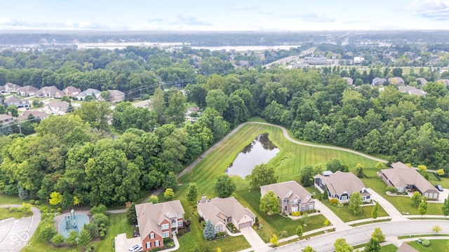 13816 Ambria Dr, Mccordsville, IN 46055 - aerial overview of property's location with nearby suburban area and a nearby body of water