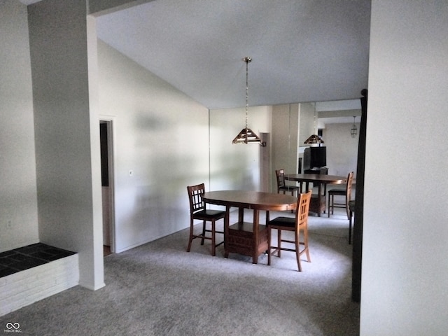 4008 Washington St, Columbus, IN 47203 - carpeted dining space with lofted ceiling