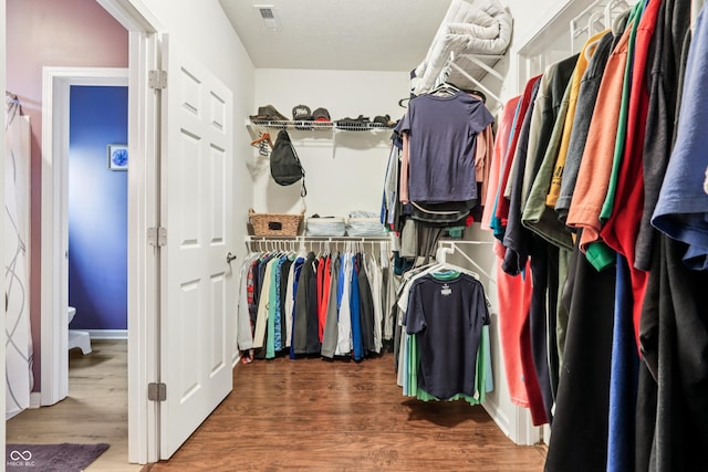 897 Sommersweet Run, Greenwood, IN 46143 - walk in closet featuring wood finished floors