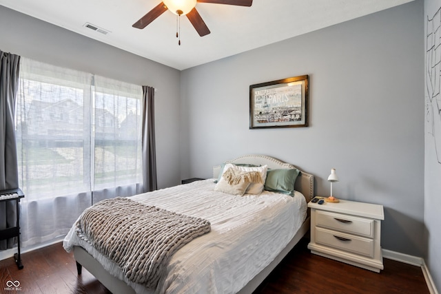 897 Sommersweet Run, Greenwood, IN 46143 - bedroom with dark wood-style flooring and ceiling fan