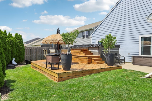 897 Sommersweet Run, Greenwood, IN 46143 - view of wooden terrace