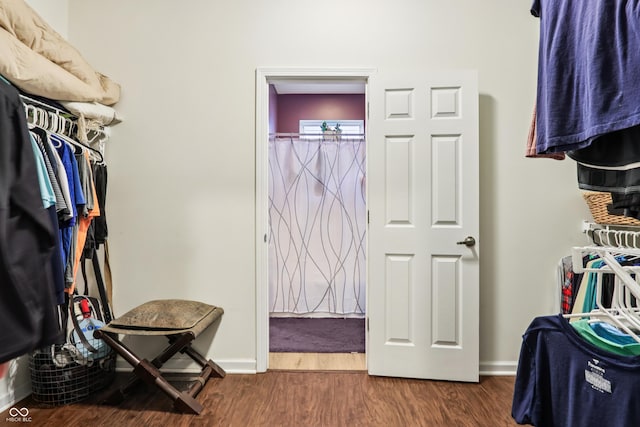 897 Sommersweet Run, Greenwood, IN 46143 - walk in closet featuring dark wood finished floors