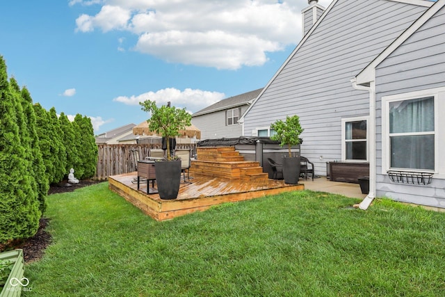 897 Sommersweet Run, Greenwood, IN 46143 - view of yard with a deck and outdoor dining area