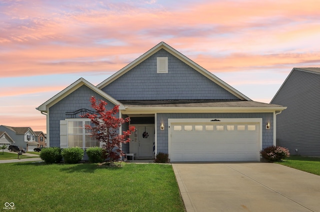 897 Sommersweet Run, Greenwood, IN 46143 - view of front of home with a lawn, driveway, and an attached garage