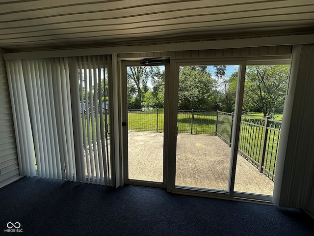 321 S Locust Dr, Morristown, IN 46161 - entryway with healthy amount of natural light and carpet floors