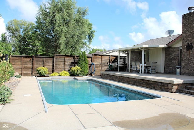 6022 S 550th Rd E, Franklin, IN 46131 - view of pool with a patio and a fenced backyard