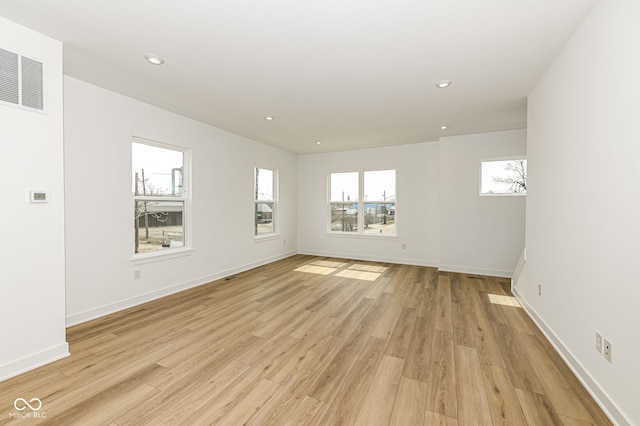2416 Winthrop Ave, Indianapolis, IN 46205 - spare room featuring light wood-style floors and recessed lighting